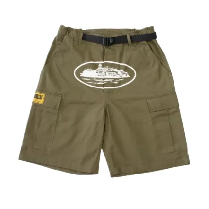 Cargo Corteiz Alcatraz Shorts Vert Kaki