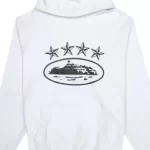 Corteiz 4Starz Alcatraz Hoodie White