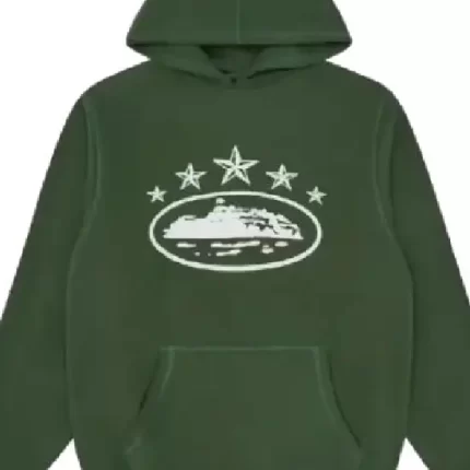 Corteiz 5 Starz Alcatraz Hoodie Green