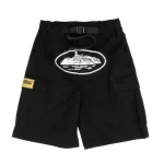 Corteiz Alcatraz Cargo Shorts Black