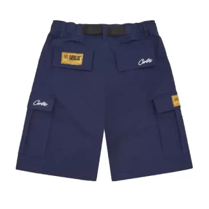 Corteiz Alcatraz Cargo Shorts Navy Blue