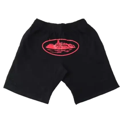 Corteiz Alcatraz Shorts Black/Red