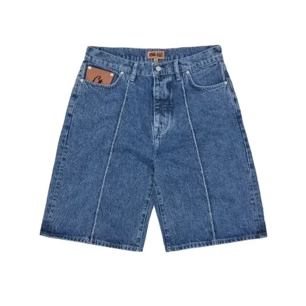 Corteiz C-Star Denim Shorts Faded Blue