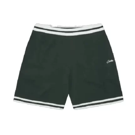 Corteiz Deala Knitted Shorts Forest Green