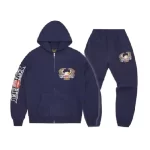 Corteiz Dipset Zipped Tracksuit Navy