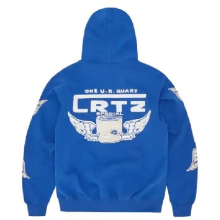 Corteiz Gasolina Double Zip Hoodie Royal Blue