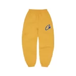 Corteiz Satin C Star Appliqué Sweatpants Mustard