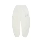 Corteiz Satin C Star Appliqué Swetpants Off White